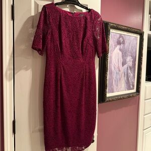 Adrianna Papell Lace Midi Dress in